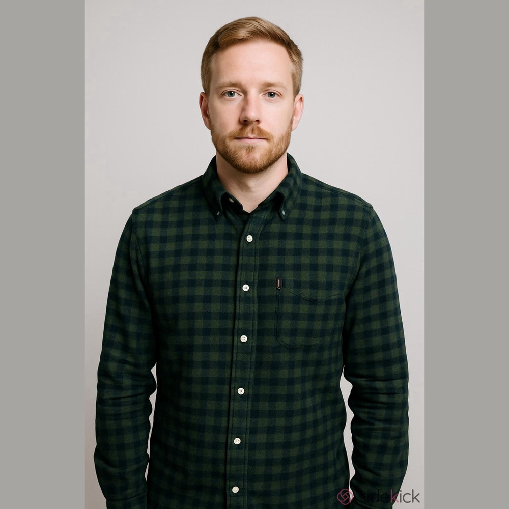 Chaps Men's Shirt Green Black Plaid Button Down 2XL